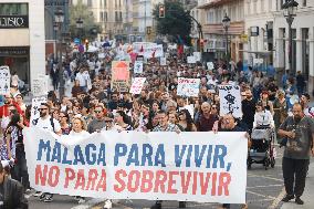 Demonstration for decent housing in Malaga