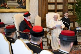 Pope Francis and Assyrian Patriarch Mar Awa III Meet - Vatican