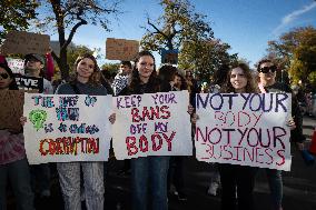 Women’s March post-election demonstration for reproductive rights