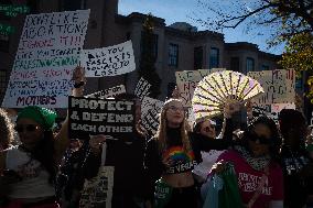 Women’s March post-election demonstration for reproductive rights