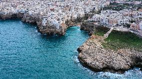 Aerial View Of Lama Monachile, Polignano A Mare