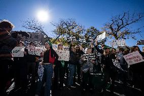 Protests On Project 2025 Out Side The Heritage Foundation