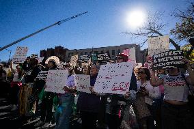 Protests On Project 2025 Out Side The Heritage Foundation