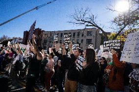 Protests On Project 2025 Out Side The Heritage Foundation