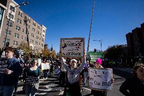 Protests On Project 2025 Out Side The Heritage Foundation