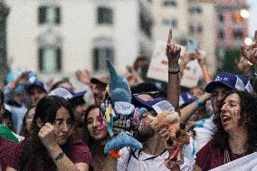 Erasmus Students Parade In Rome, Italy