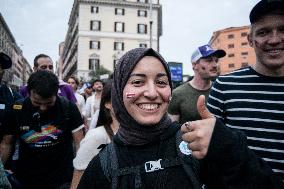 Erasmus Students Parade In Rome, Italy