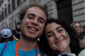 Erasmus Students Parade In Rome, Italy