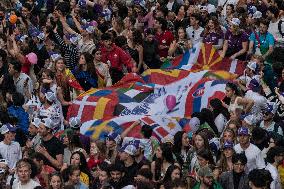 Erasmus Students Parade In Rome, Italy