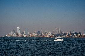 New Jersey Brush Fire Smoke Over NYC