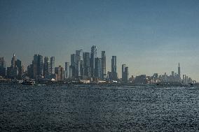 New Jersey Brush Fire Smoke Over NYC