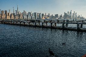 New Jersey Brush Fire Smoke Over NYC