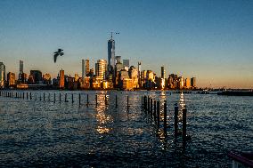 New Jersey Brush Fire Smoke Over NYC