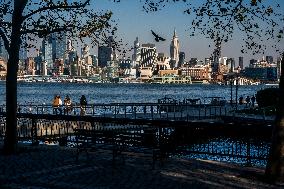 New Jersey Brush Fire Smoke Over NYC