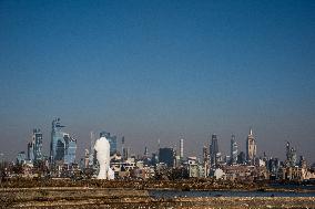 New Jersey Brush Fire Smoke Over NYC