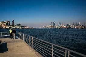 New Jersey Brush Fire Smoke Over NYC