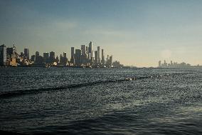 New Jersey Brush Fire Smoke Over NYC