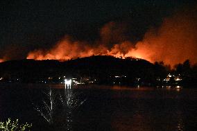 Wildfire Seen In West Milford New Jersey