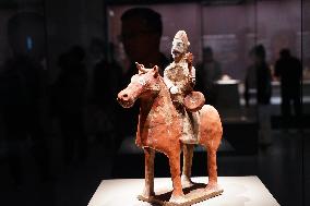 Painted Horse Riding Ceremonial Figurines