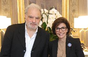 Rachida Dati Receives Raphael Mezrahi - Paris