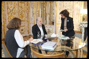 Rachida Dati Receives Raphael Mezrahi - Paris