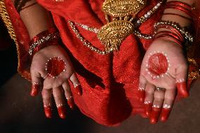 Kumari Puja On The Occasion Of Jagadhatri Puja In India