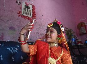 Kumari Puja On The Occasion Of Jagadhatri Puja In India