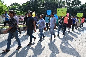 Protest Against The Rally Called By Bangladesh Awami League In Dhaka.