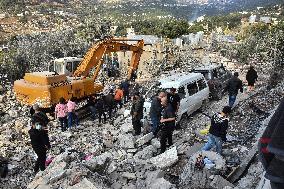 Aftermath Of Israeli Airstrike In Beirut, Lebanon