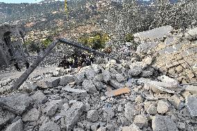 Aftermath Of Israeli Airstrike In Beirut, Lebanon