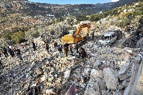 Aftermath Of Israeli Airstrike In Beirut, Lebanon