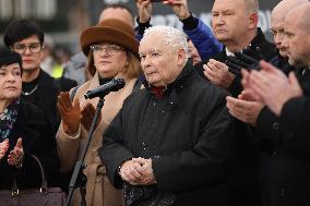 Monthly Anniversary Of The Smolensk Disaster In Warsaw