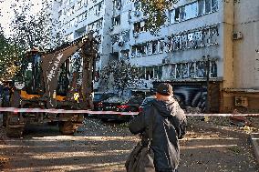 Aftermath of Russian drone attack on Odesa