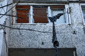 Aftermath of Russian drone attack on Odesa