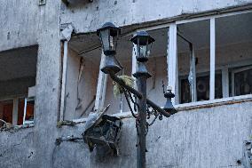 Aftermath of Russian drone attack on Odesa