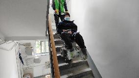 Stair climbing machine for senior citizens