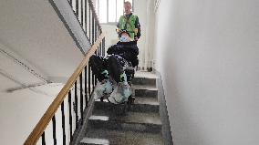 Stair climbing machine for senior citizens