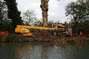 Toulouse: 'Ecureuils' Try To Slown Down The LGV Project On He Canal Du Lidi