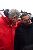 Bruno Retailleau and Philippe de Villiers at Vendée Globe departure -  Les Sables-d'Olonne