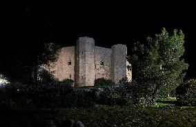 Castel Del Monte Illuminated At Night, Apulia, Italy