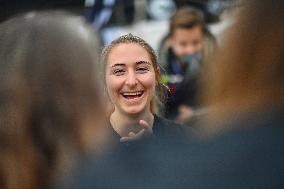 Youngest sailor Violette Dorange at the start of Vendée Globe -  Les Sables-d'Olonne