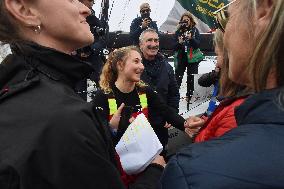 Youngest sailor Violette Dorange at the start of Vendée Globe -  Les Sables-d'Olonne