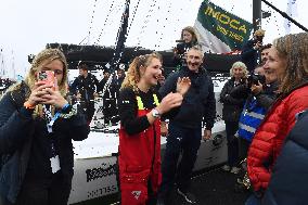 Youngest sailor Violette Dorange at the start of Vendée Globe -  Les Sables-d'Olonne