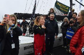 Youngest sailor Violette Dorange at the start of Vendée Globe -  Les Sables-d'Olonne