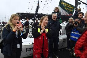 Youngest sailor Violette Dorange at the start of Vendée Globe -  Les Sables-d'Olonne