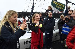 Youngest sailor Violette Dorange at the start of Vendée Globe -  Les Sables-d'Olonne