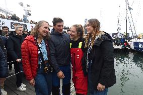 Youngest sailor Violette Dorange at the start of Vendée Globe -  Les Sables-d'Olonne