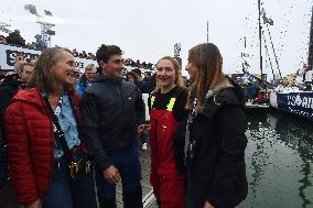 Youngest sailor Violette Dorange at the start of Vendée Globe -  Les Sables-d'Olonne