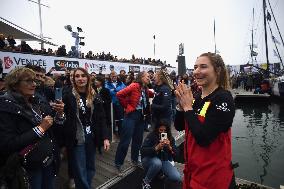 Youngest sailor Violette Dorange at the start of Vendée Globe -  Les Sables-d'Olonne