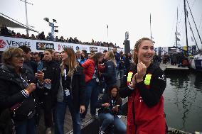 Youngest sailor Violette Dorange at the start of Vendée Globe -  Les Sables-d'Olonne